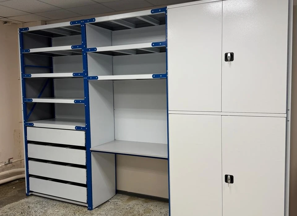 Стеллажный комплекс для цеха и склада